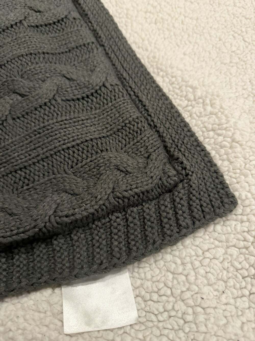 Life Comfort Ultimate Cable Knit And Sherpa Fleece Throw 58”x48” Cabin Core Boho